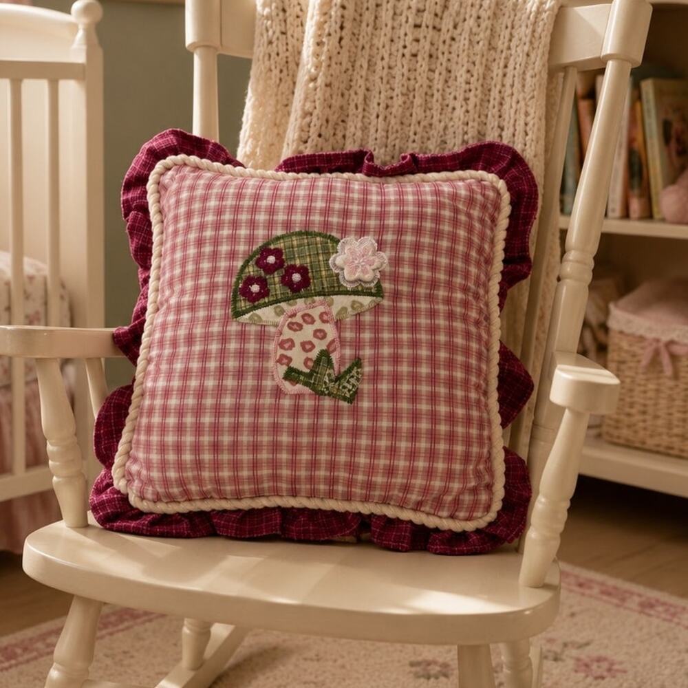 Vintage Baby Martex Mushroom pillow
